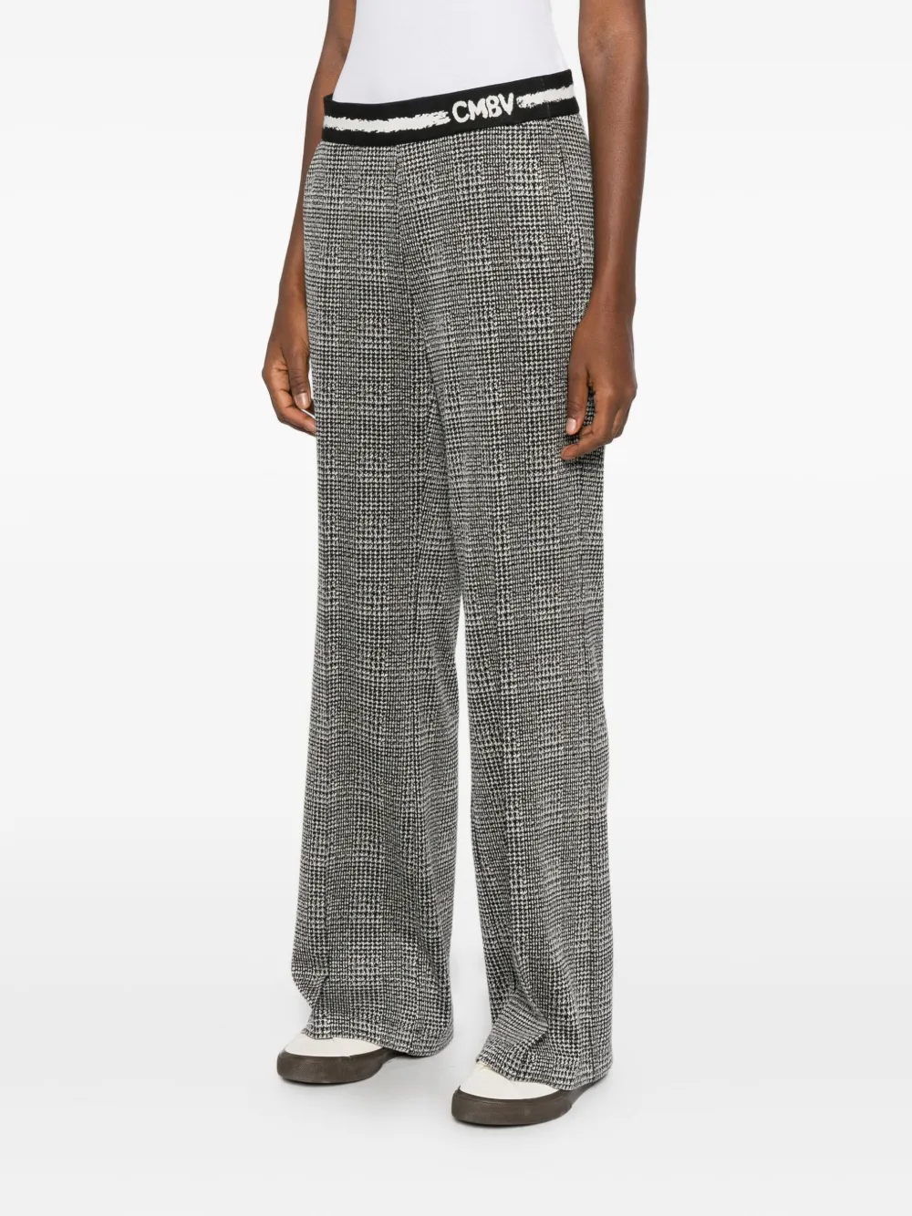 Cambio Geruite broek Grijs