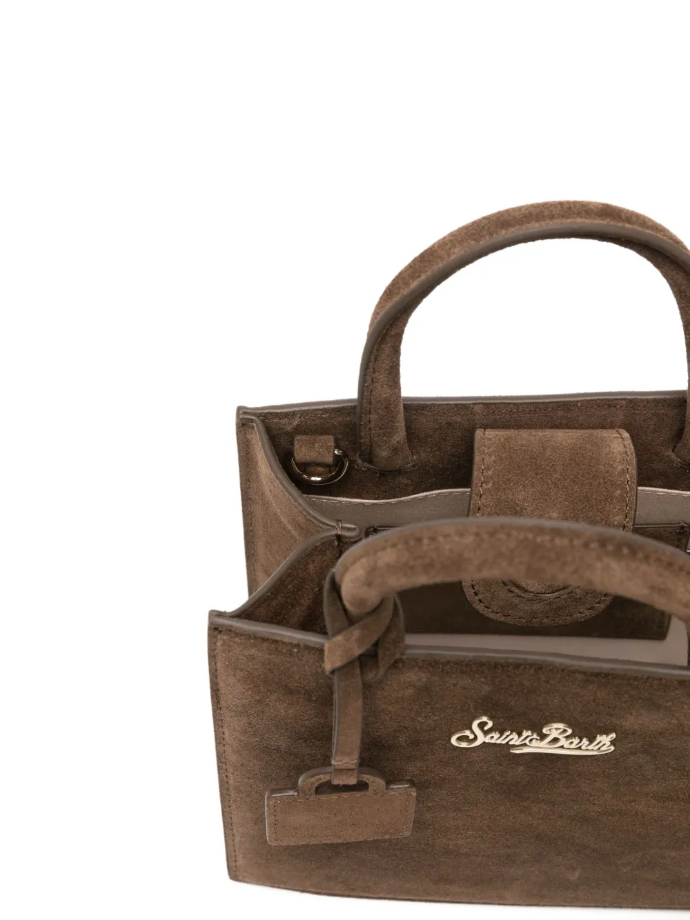 Mc2 Saint Barth Leather Tote Bag In Brown