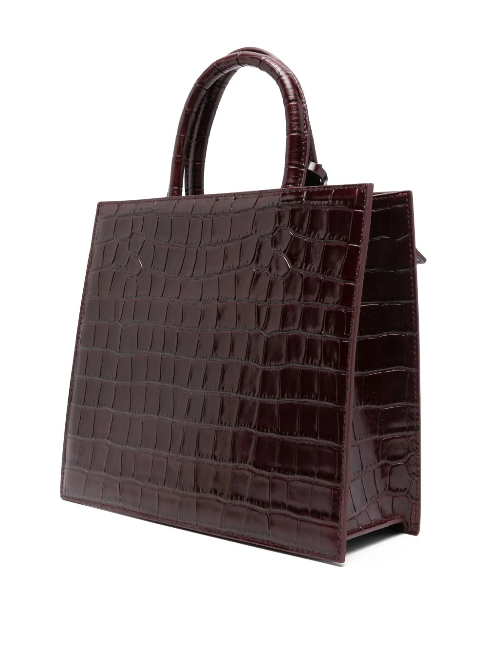 Mc2 Saint Barth Medium Shop Tote Bag In Burgundy