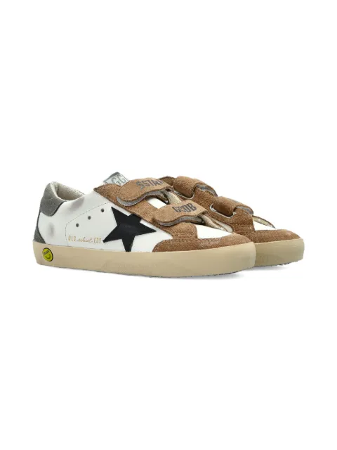 Golden Goose Kids Old School star-appliqué touch-strap trainers