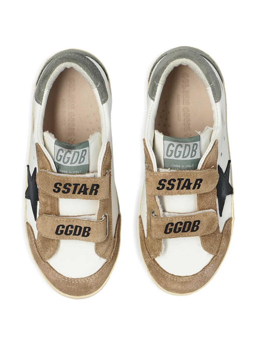 Golden Goose Kids Old School sneakers met klittenband en ster-applicatie Wit