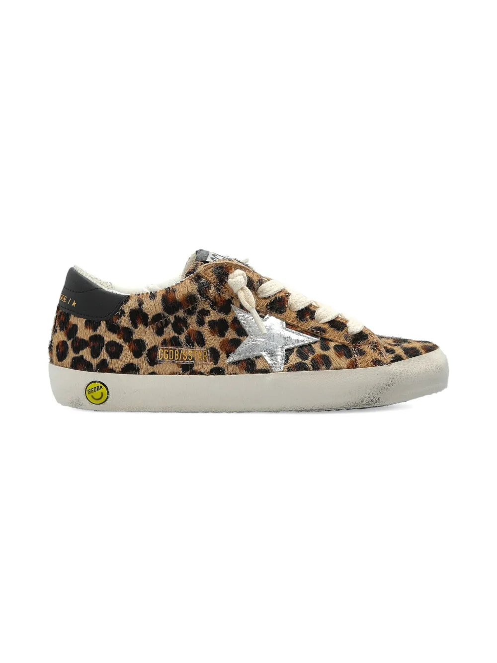 Golden Goose Kids Super-star Classic With List leopard-pattern trainers - Bruin