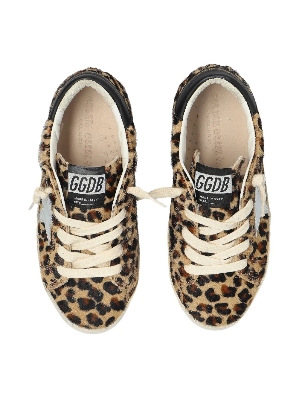 Golden Goose Kids Super-Star Classic With List sneakers met luipaardprint Bruin