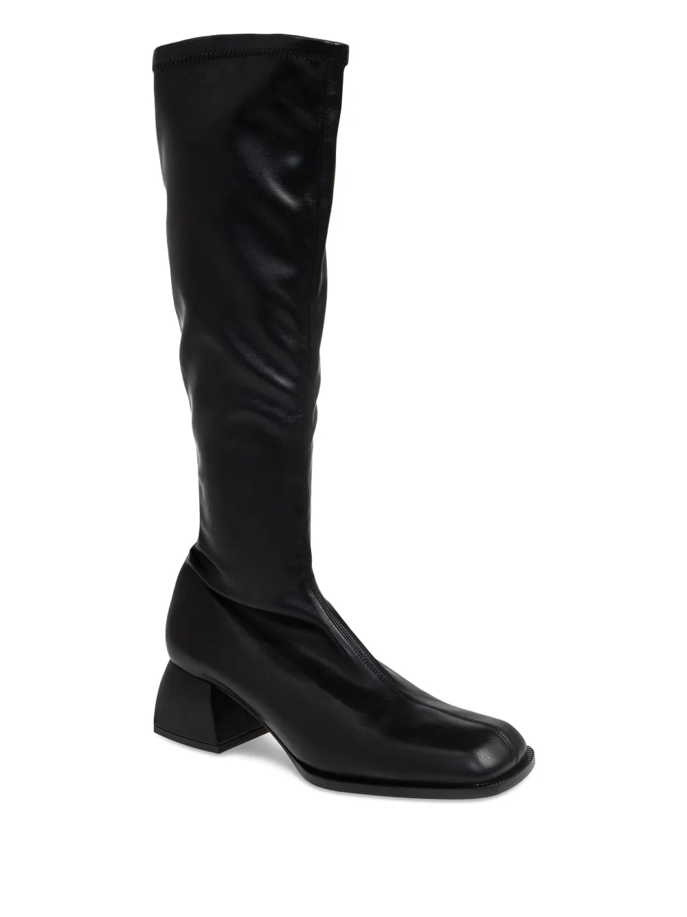 Nodaleto leather knee-high boots Zwart