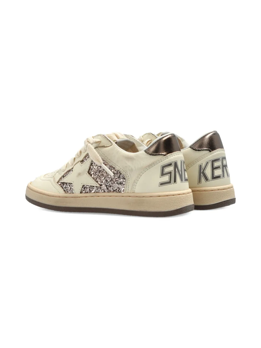 Golden Goose Kids Sneakers met glitterdetail Beige