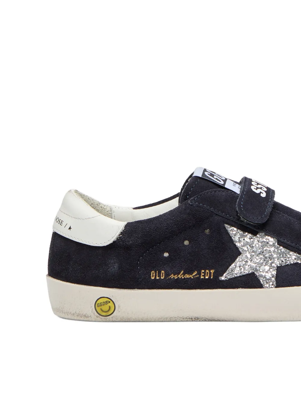 Golden Goose Kids Old School sneakers met glitterband Blauw