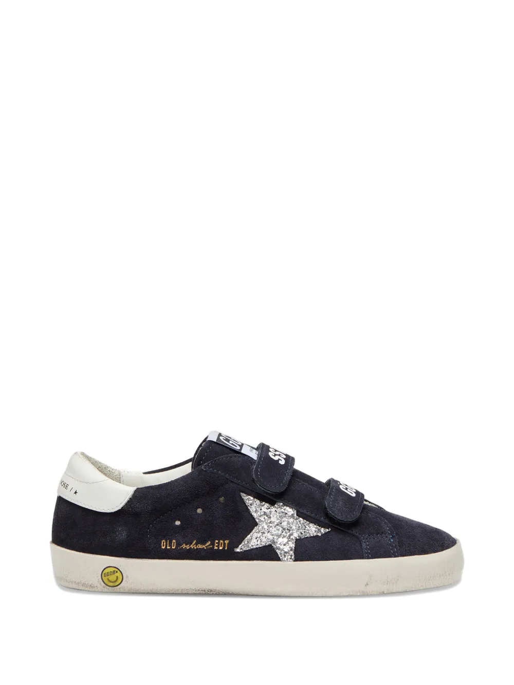 Golden Goose Kids Old School sneakers met glitterband Blauw
