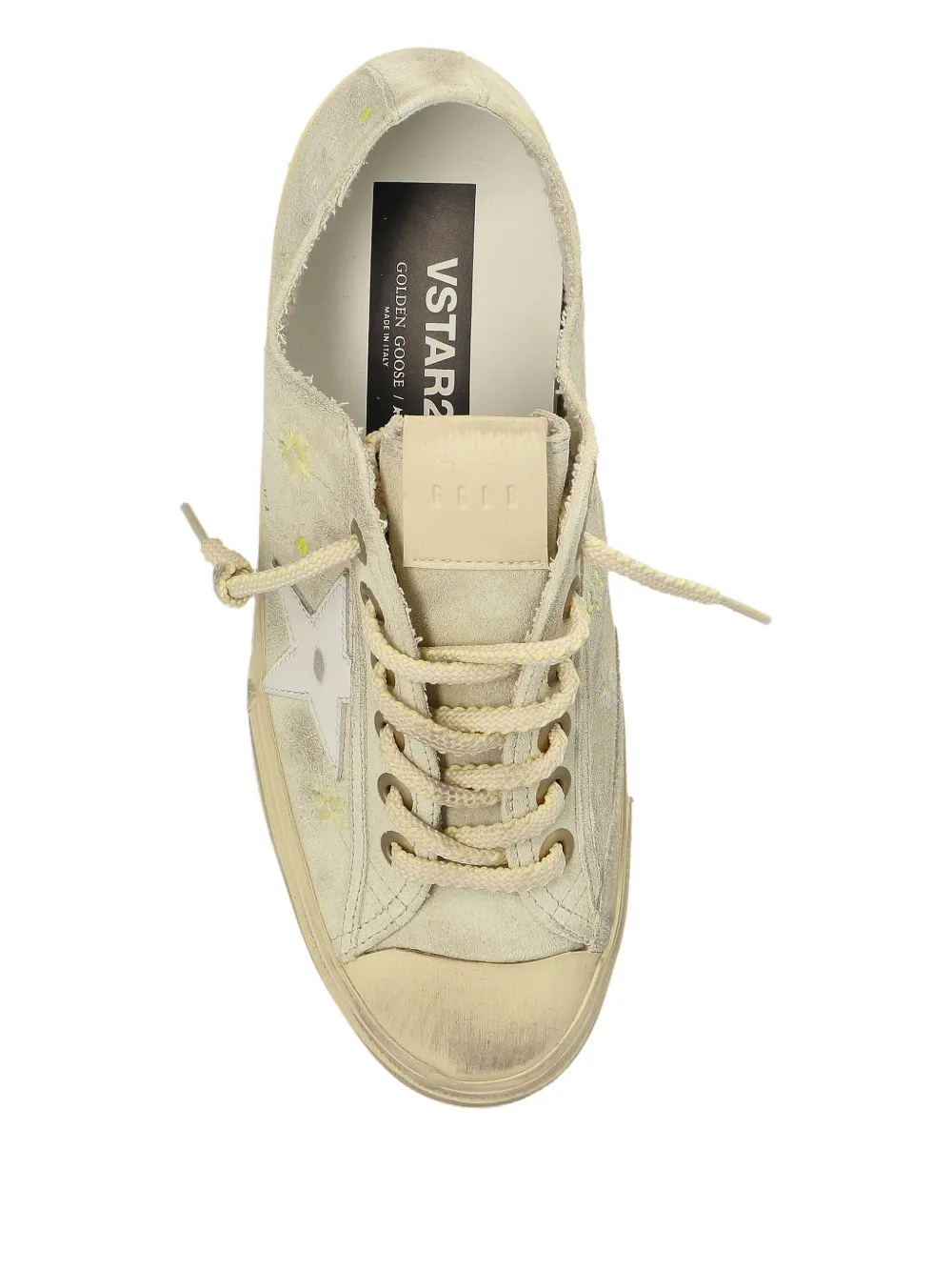 Golden Goose Sneakers met geborduurde bloemen Beige