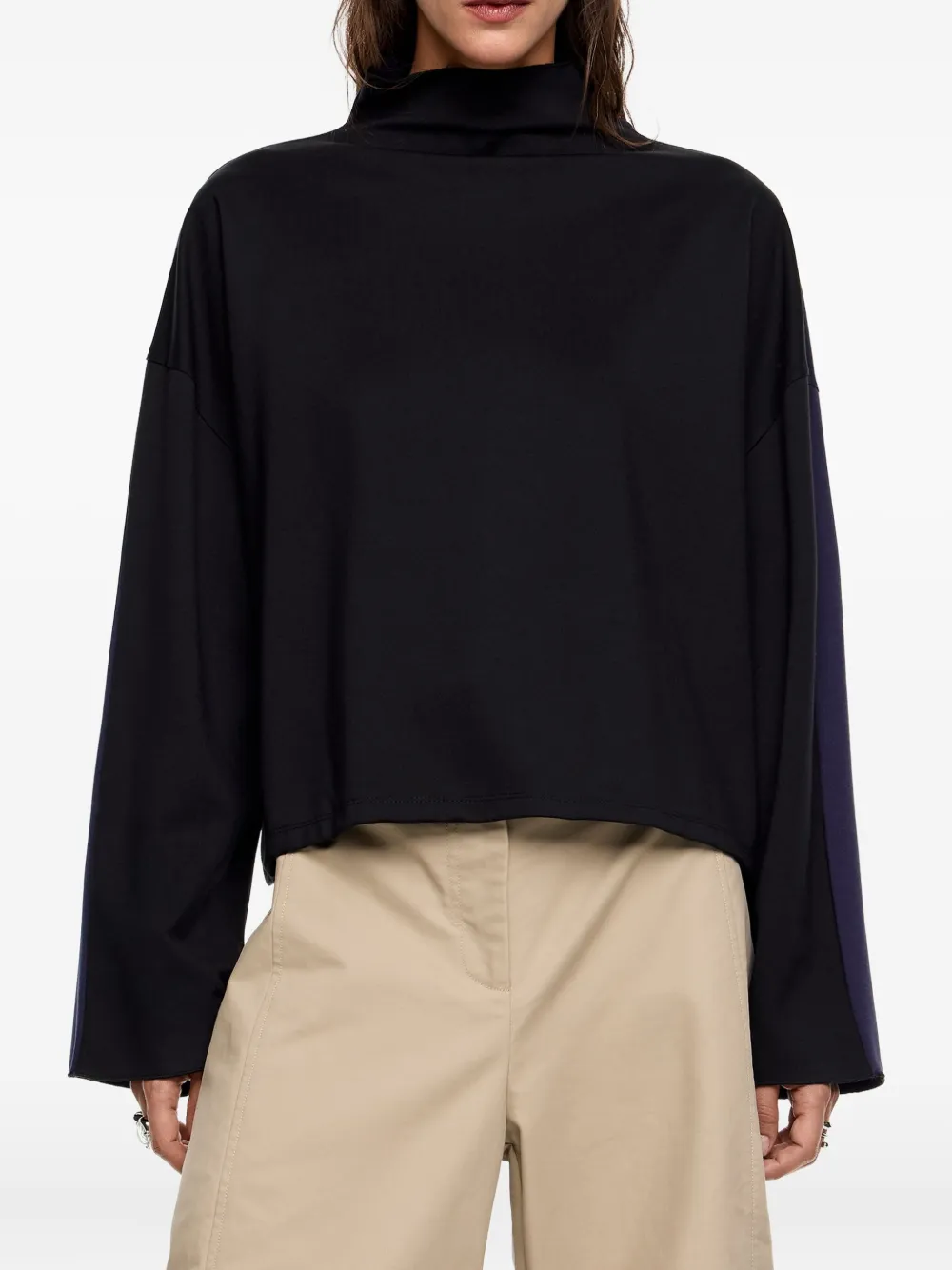 Bimba y Lola funnel-neck long-sleeve top | Black | Image 1