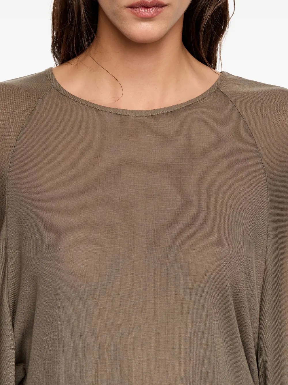 Bimba Y Lola Fluid Raglan Sleeve T-shirt In Brown