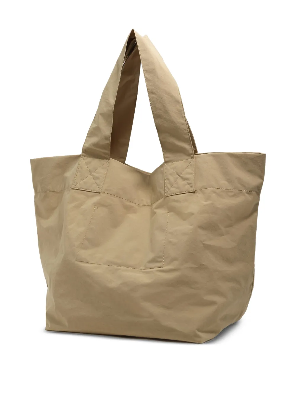 Bimba y Lola Schoudertas met geborduurd logo Beige