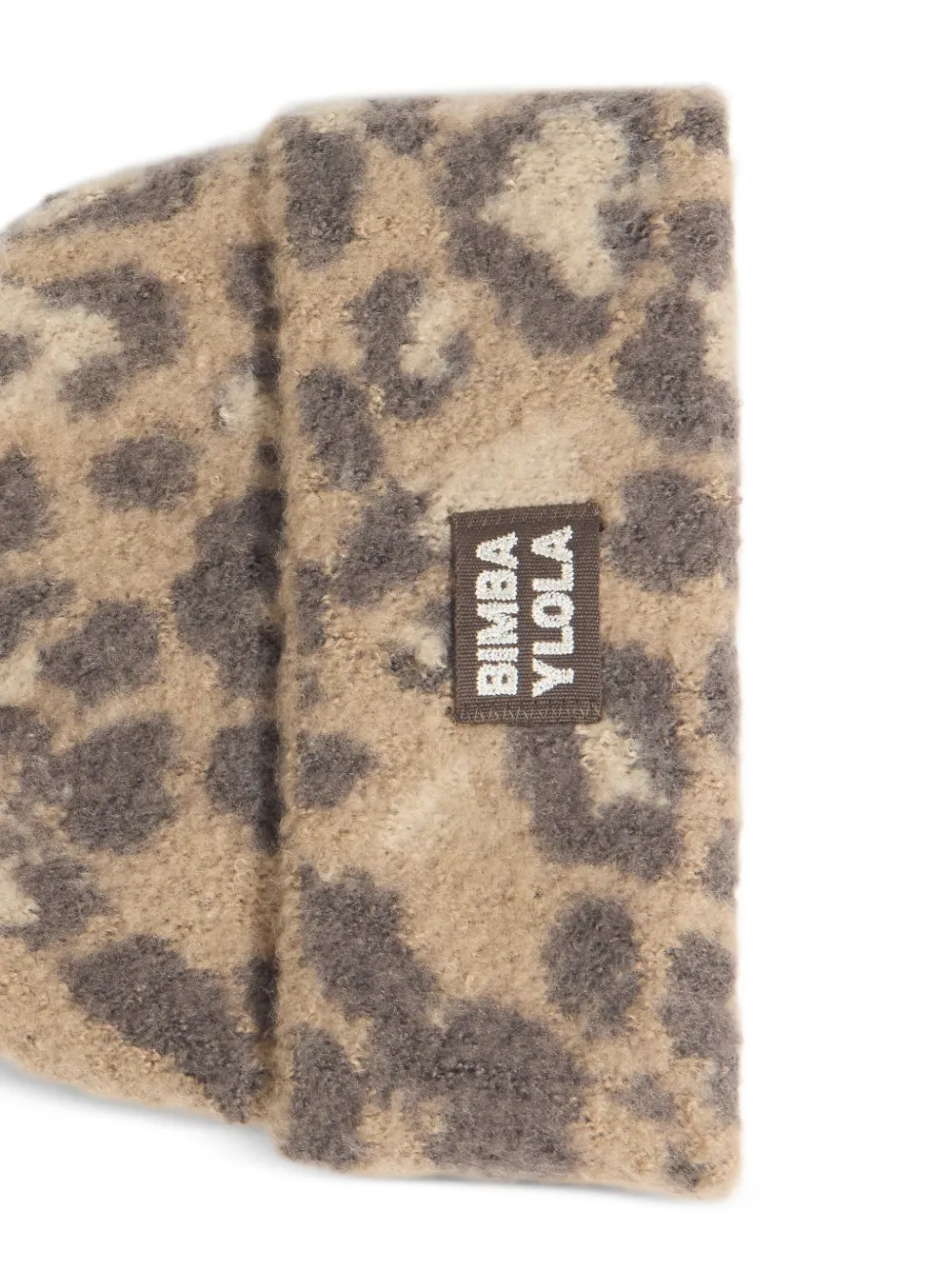 Bimba Y Lola Leopard Beanie In Neutral