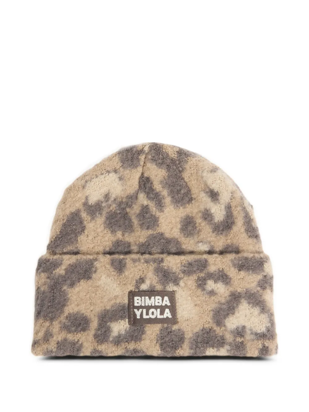Bimba Y Lola Leopard Beanie In Neutral