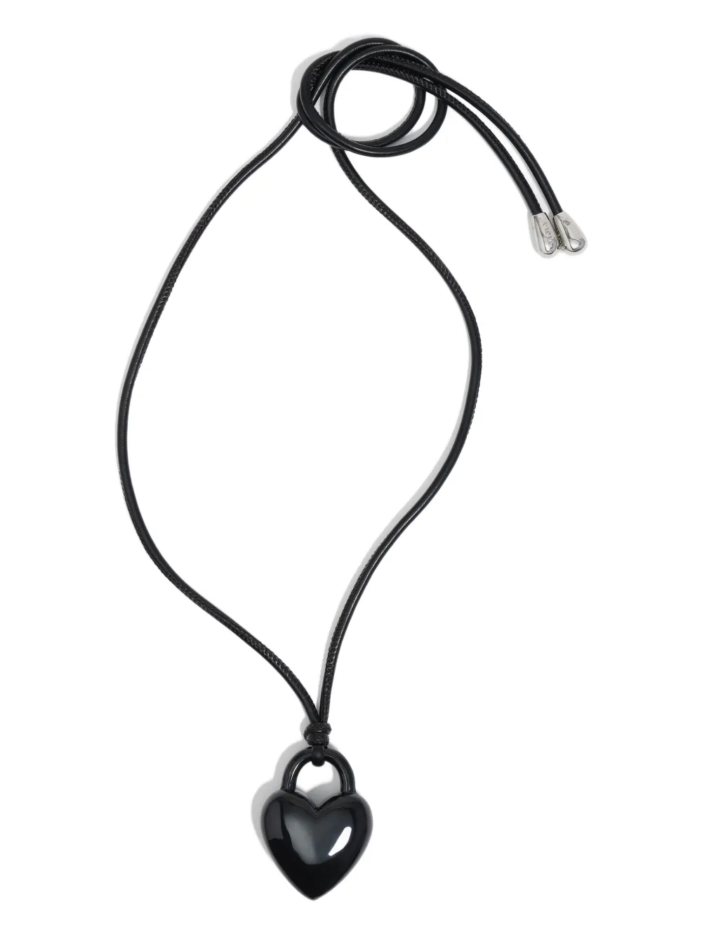 Bimba y Lola heart-pendant necklace | Black | Image 1