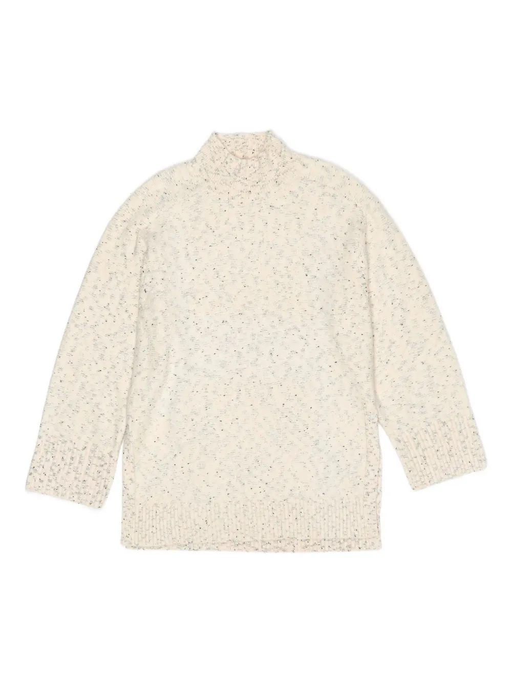 Bimba Y Lola Speckled High-neck Top In White
