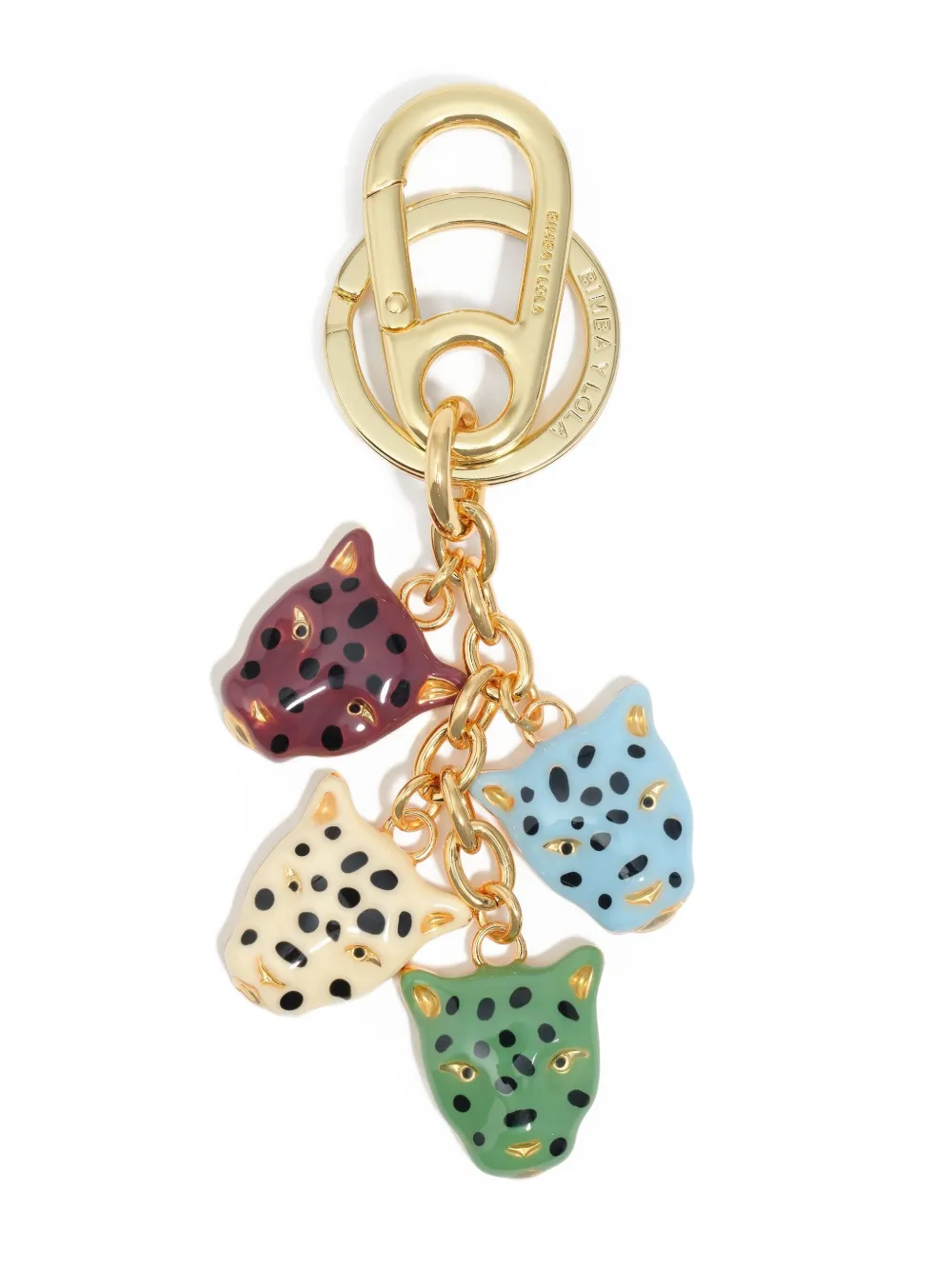 Bimba y Lola leopard-charm keyring | Gold | Image 1