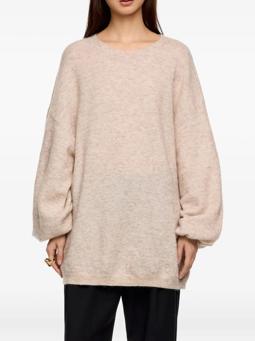 Bimba Y Lola Balloon-sleeve Sweater In Gold