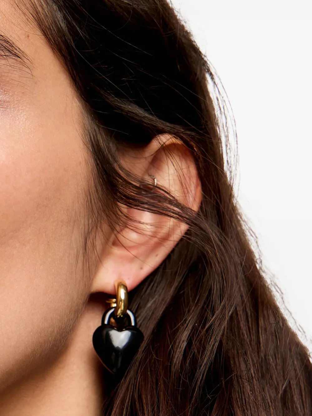 Bimba y Lola aretes en forma de corazón | Image 2