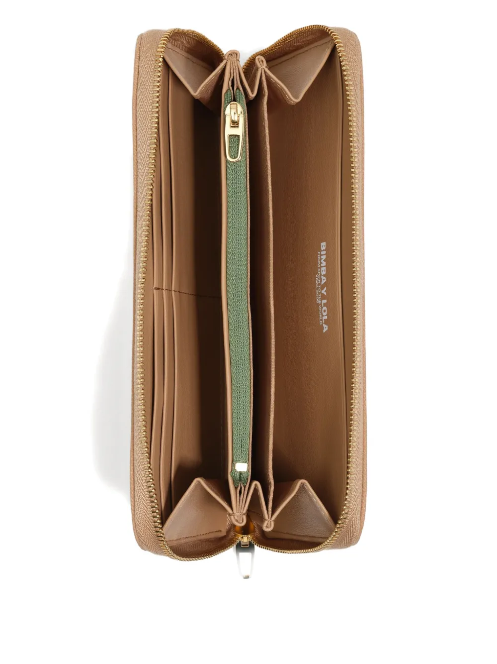 Bimba Y Lola Large Zip Wallet In Brown