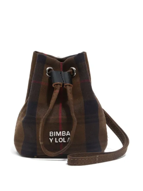 Bimba y Lola checked makeup bag