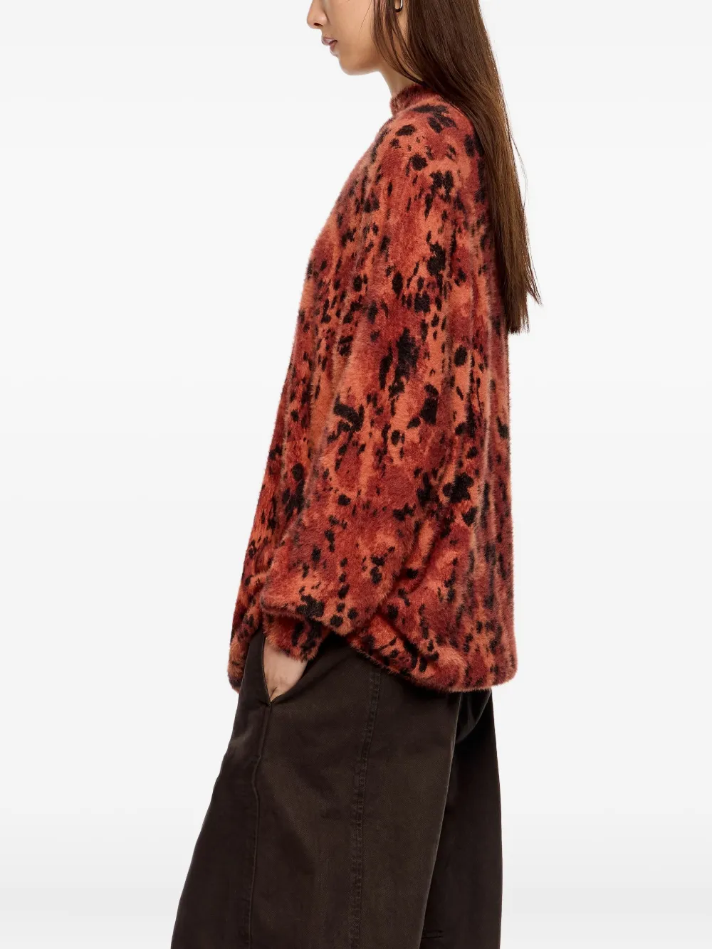 Bimba y Lola Top met hoge hals en patroon Oranje