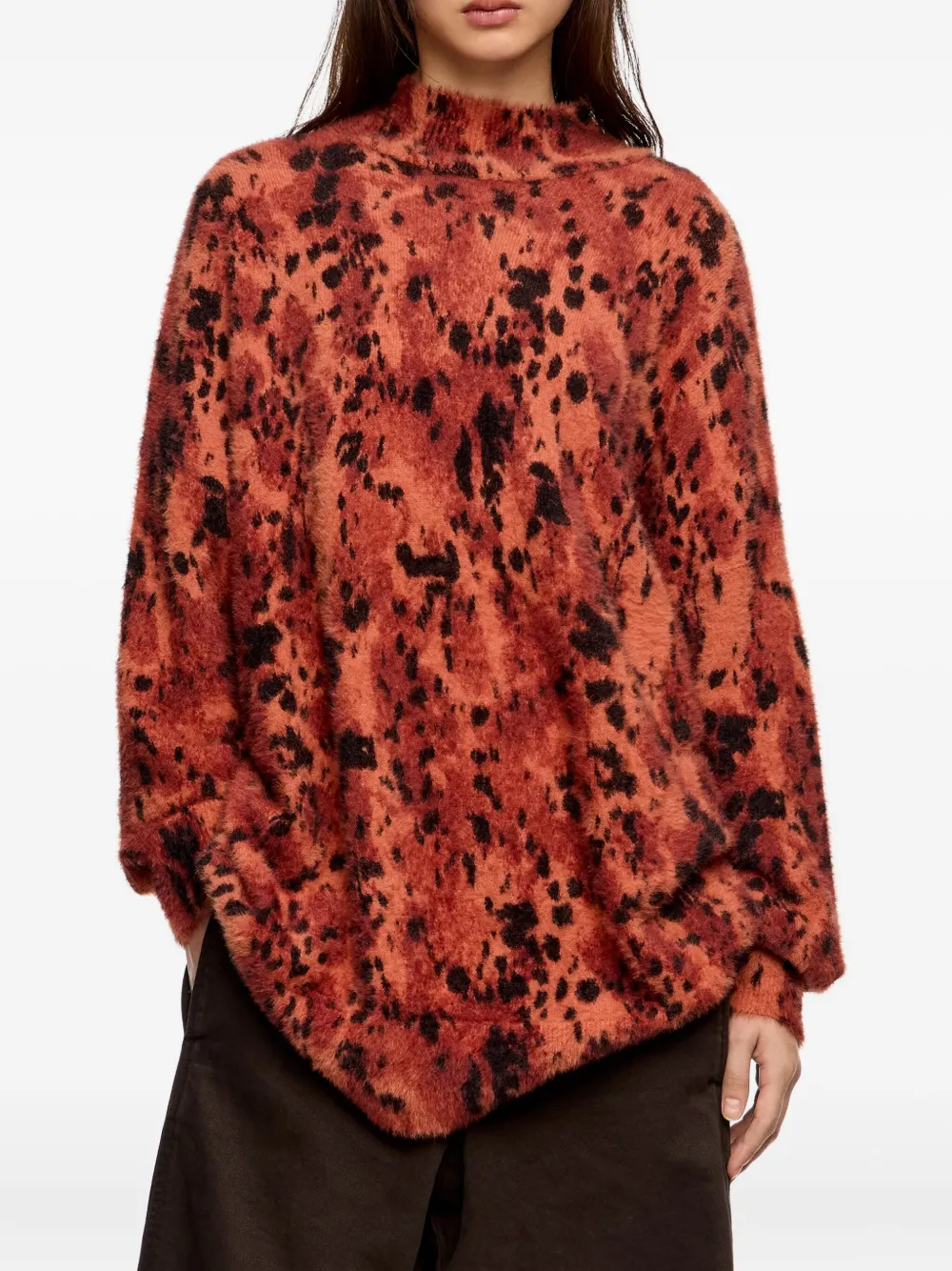Bimba y Lola Top met hoge hals en patroon Oranje