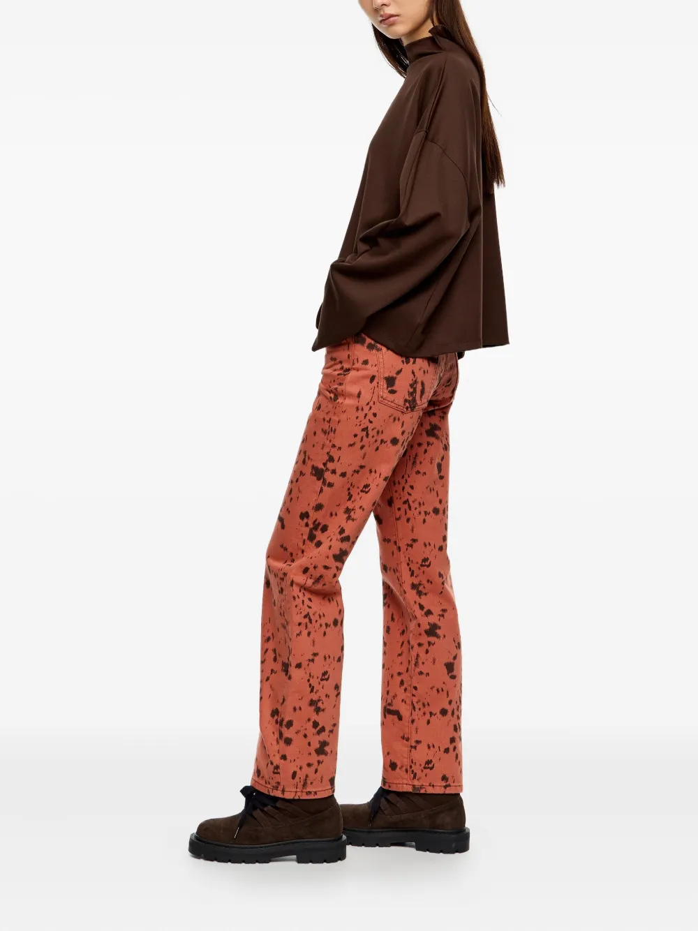 Bimba Y Lola Splatter Trousers In Multi