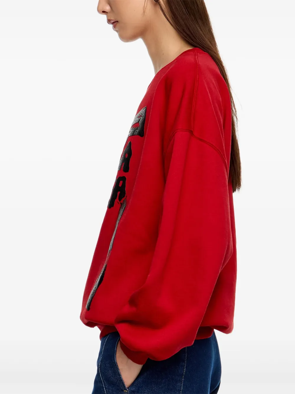 Bimba y Lola Katoenen sweater met print Rood