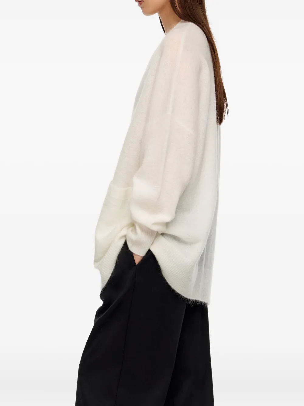 Bimba Y Lola Pocket Cardigan In White