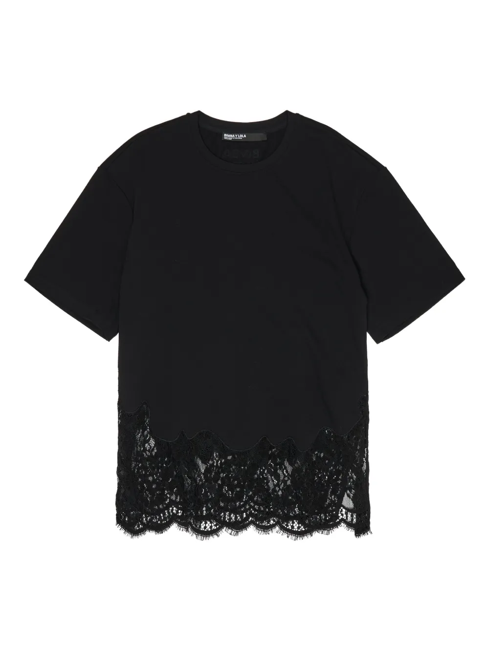 Bimba y Lola lace trim top | Black | Image 1
