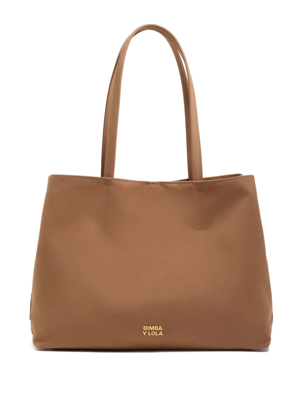 Bimba y Lola Borsa tote piccola con applicazione - Marrone