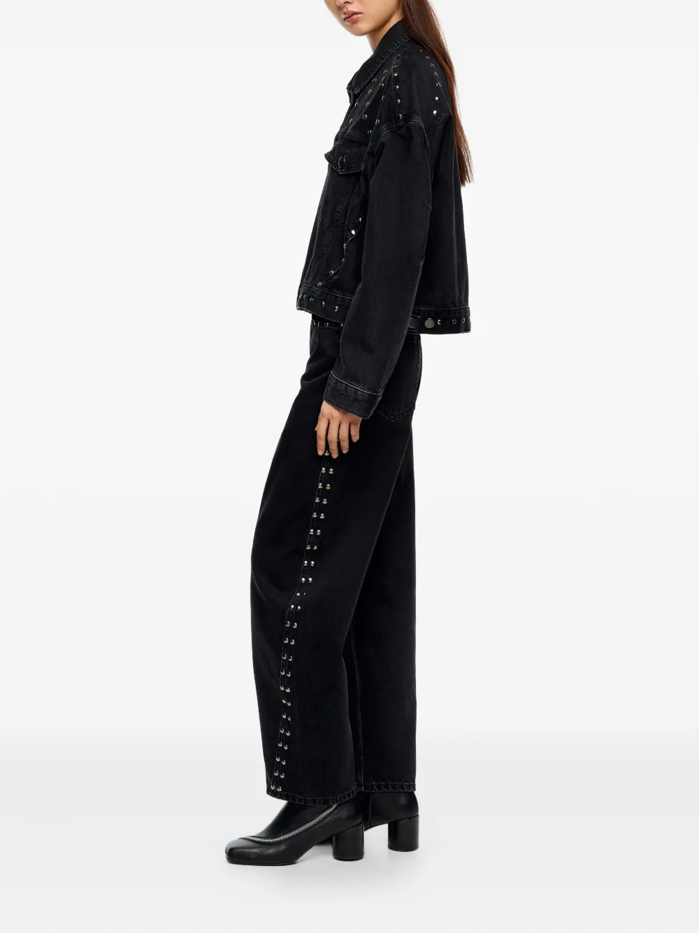 Bimba Y Lola Studded Trousers In Black