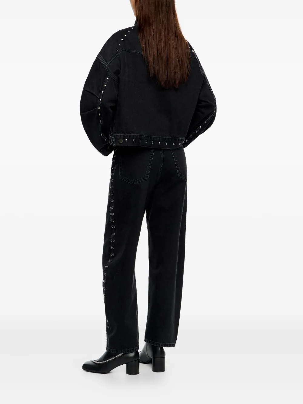Bimba Y Lola Studded Trousers In Black
