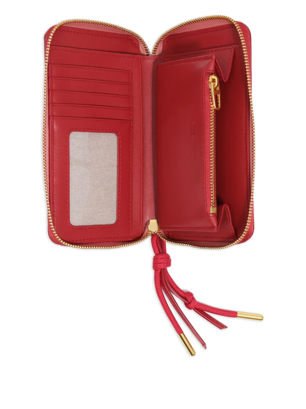 Bimba Y Lola Leather Flap Wallet In Red