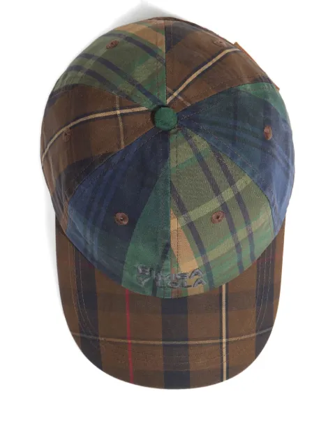 Bimba y Lola patchwork-checks cotton beanie hat