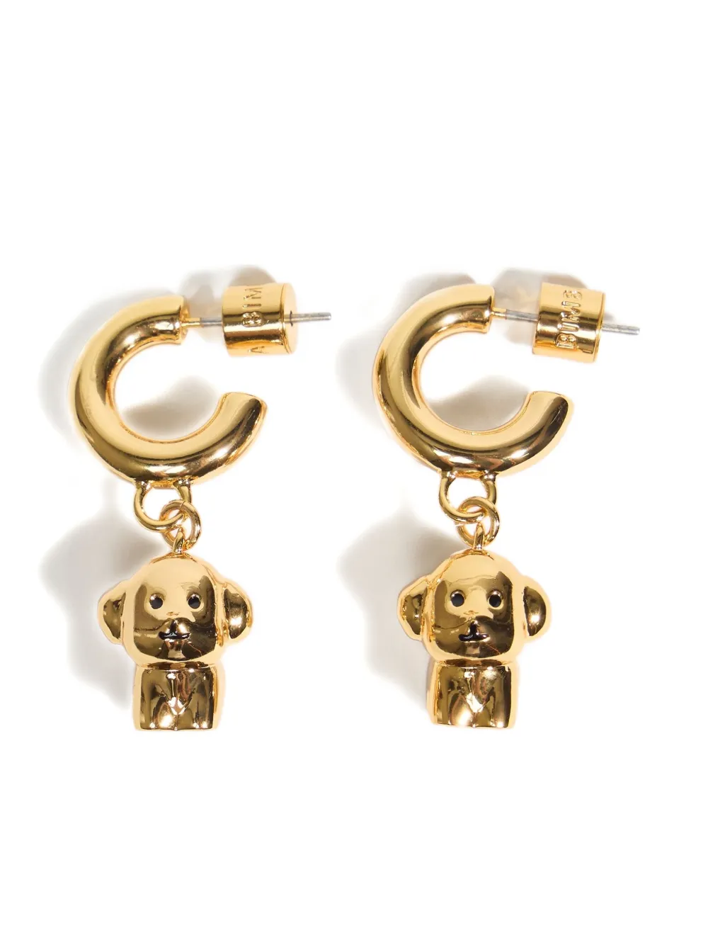 Bimba y Lola arracadas con dije de perro | dorado | Image 1