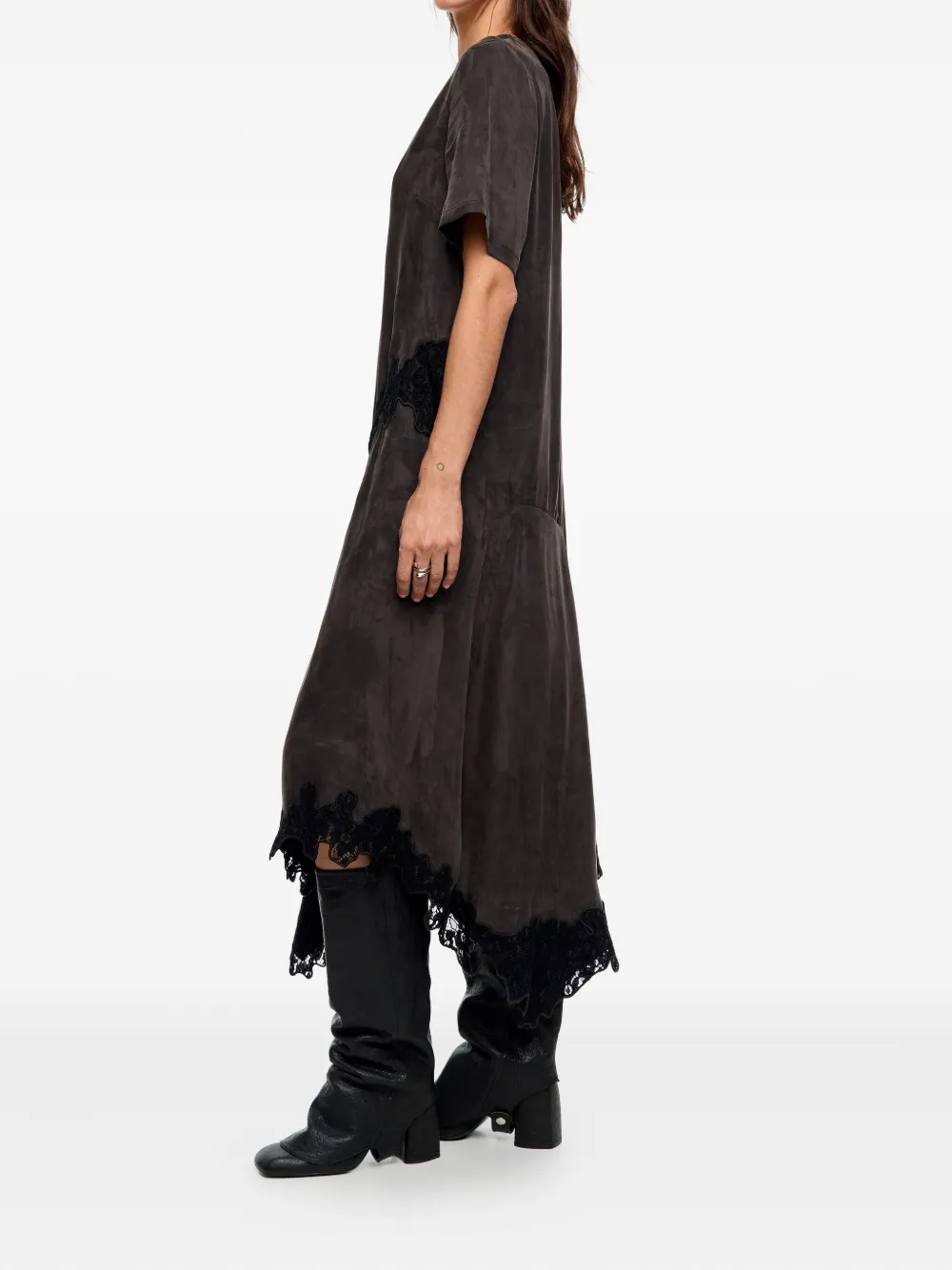 Bimba y Lola Jurk met V-hals Zwart