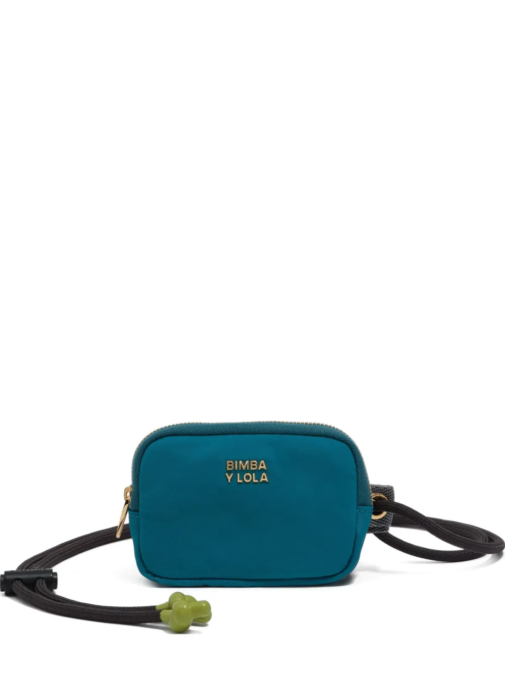 Bimba Y Lola Zip Logo-plaque Wallet In Blue