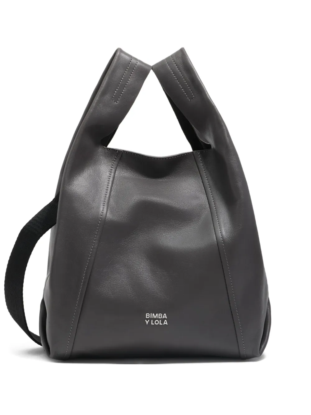 Bimba Y Lola Paper Leather Tote Bag In Gray