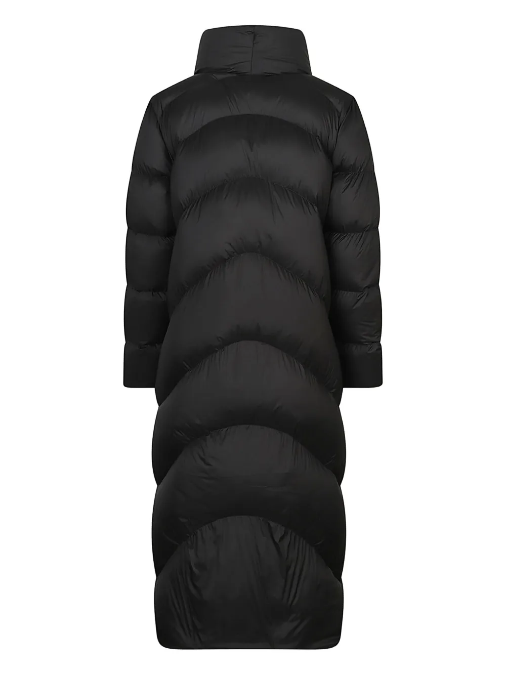 Add zip-up quilted coat - Zwart
