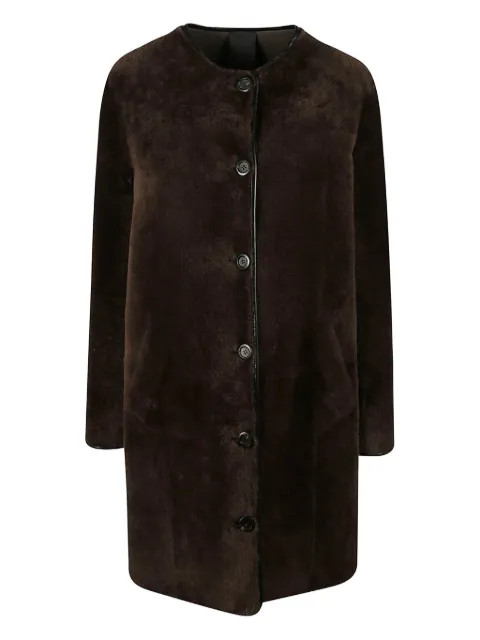 Blancha buttoned sheepskin coat