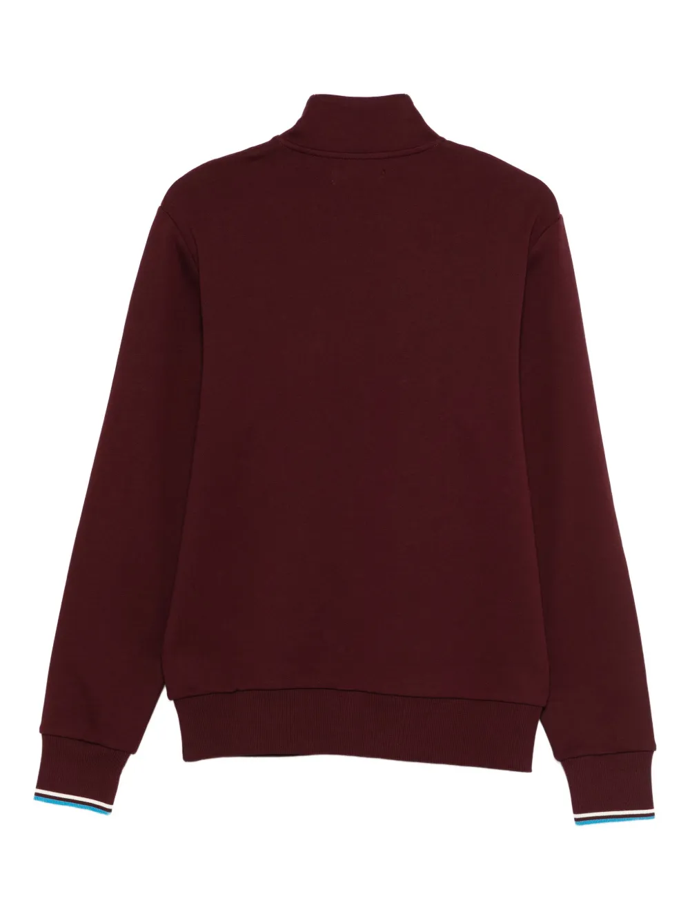 Fred Perry laurel-embroidered half-zip sweatshirt - Rood