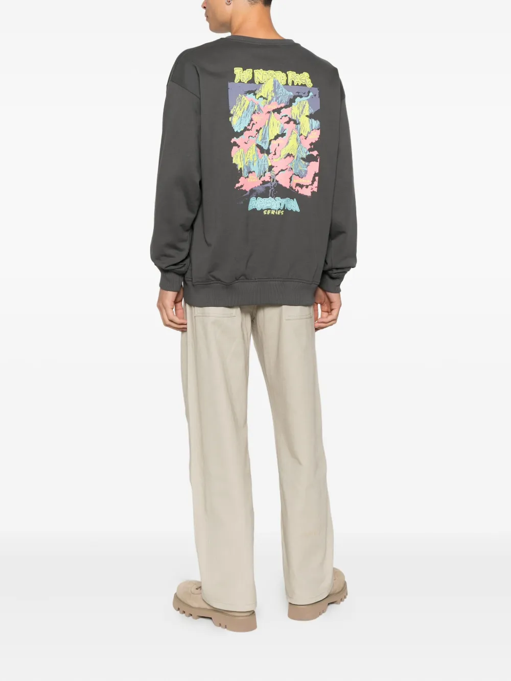 The North Face Sweater met logoprint - Grijs