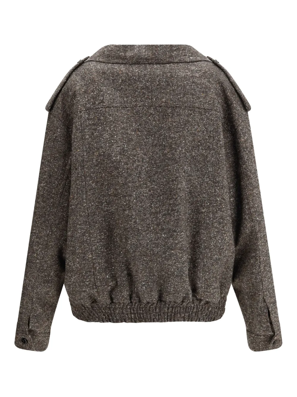 Blazé Milano Sarissa Charlie Buttoned-pockets Bomber Jacket In Brown