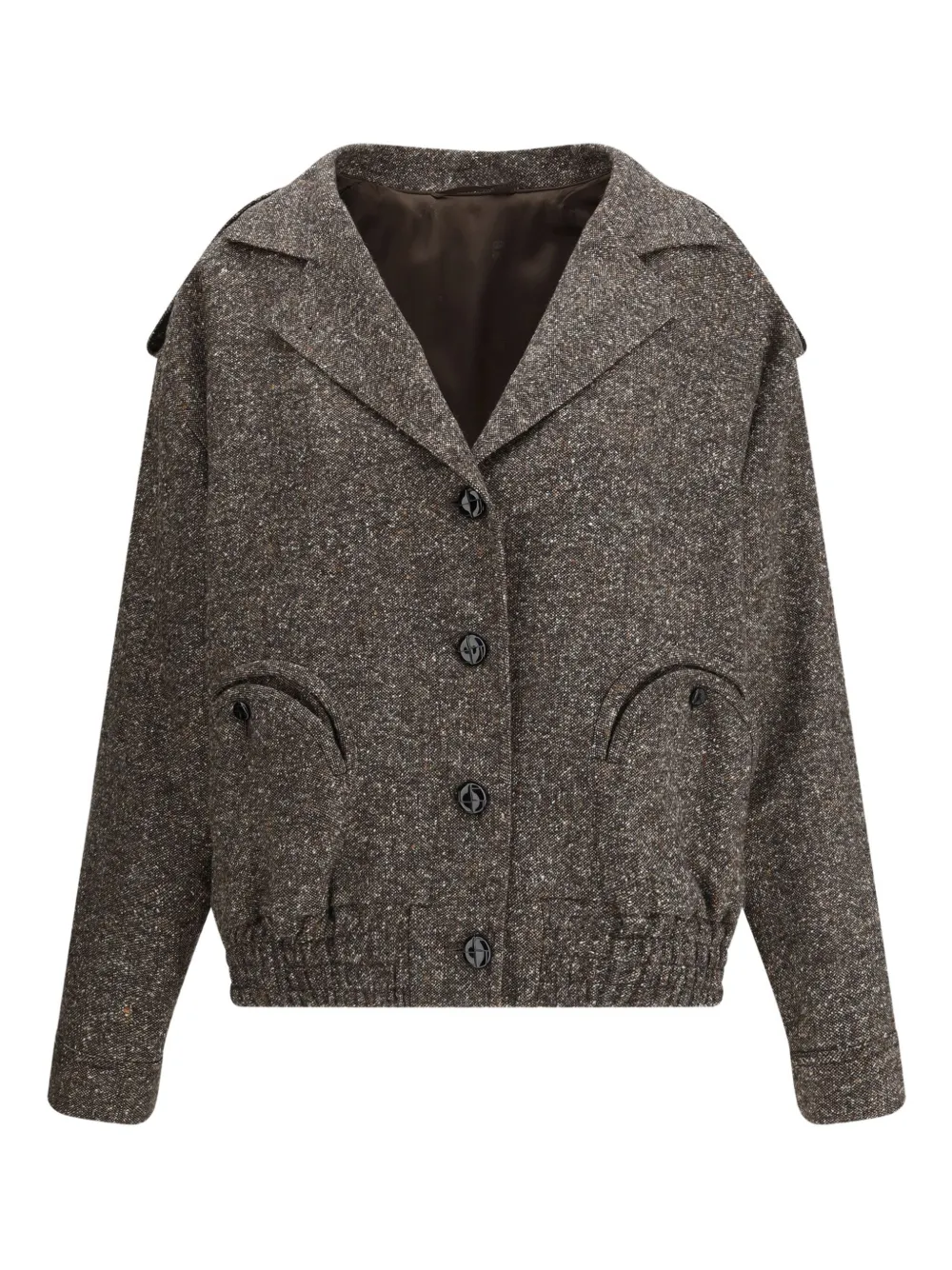 Blazé Milano Sarissa Charlie Buttoned-pockets Bomber Jacket In Brown