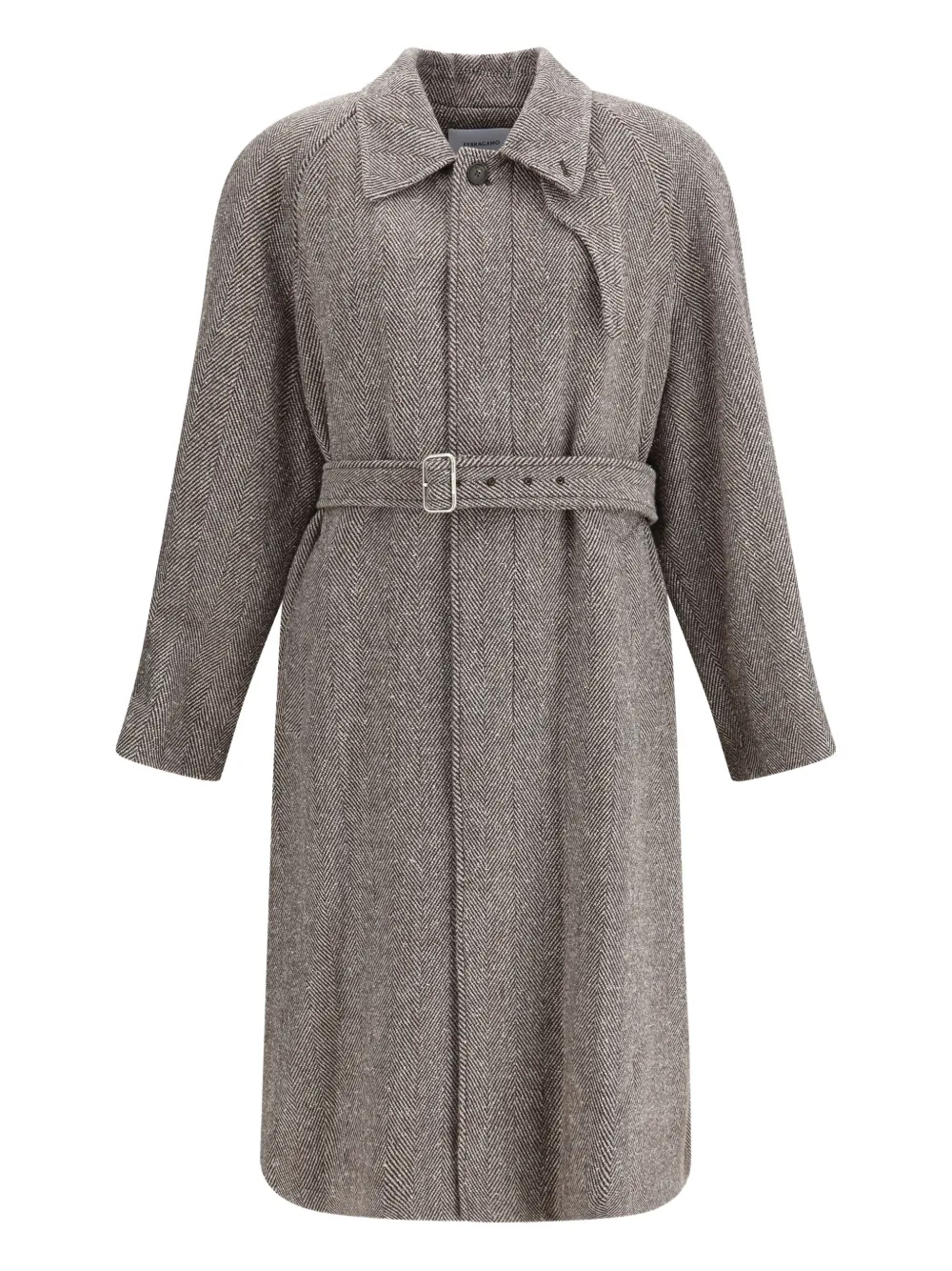 Ferragamo Herringbone belted coat | Brown | Image 1