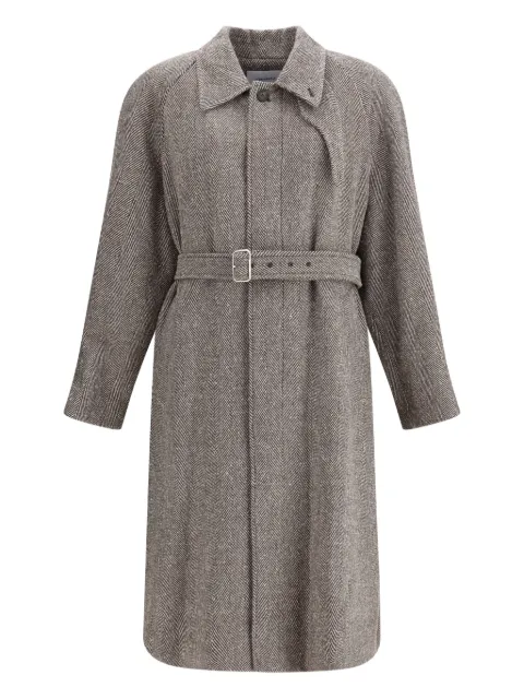 Ferragamo Herringbone belted coat