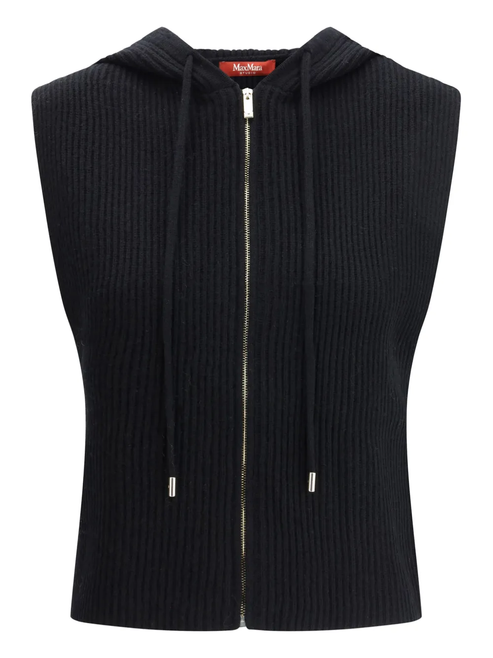 Max Mara フーデッド ベスト - ブラック Max Mara フーデッド ベスト - ブラック