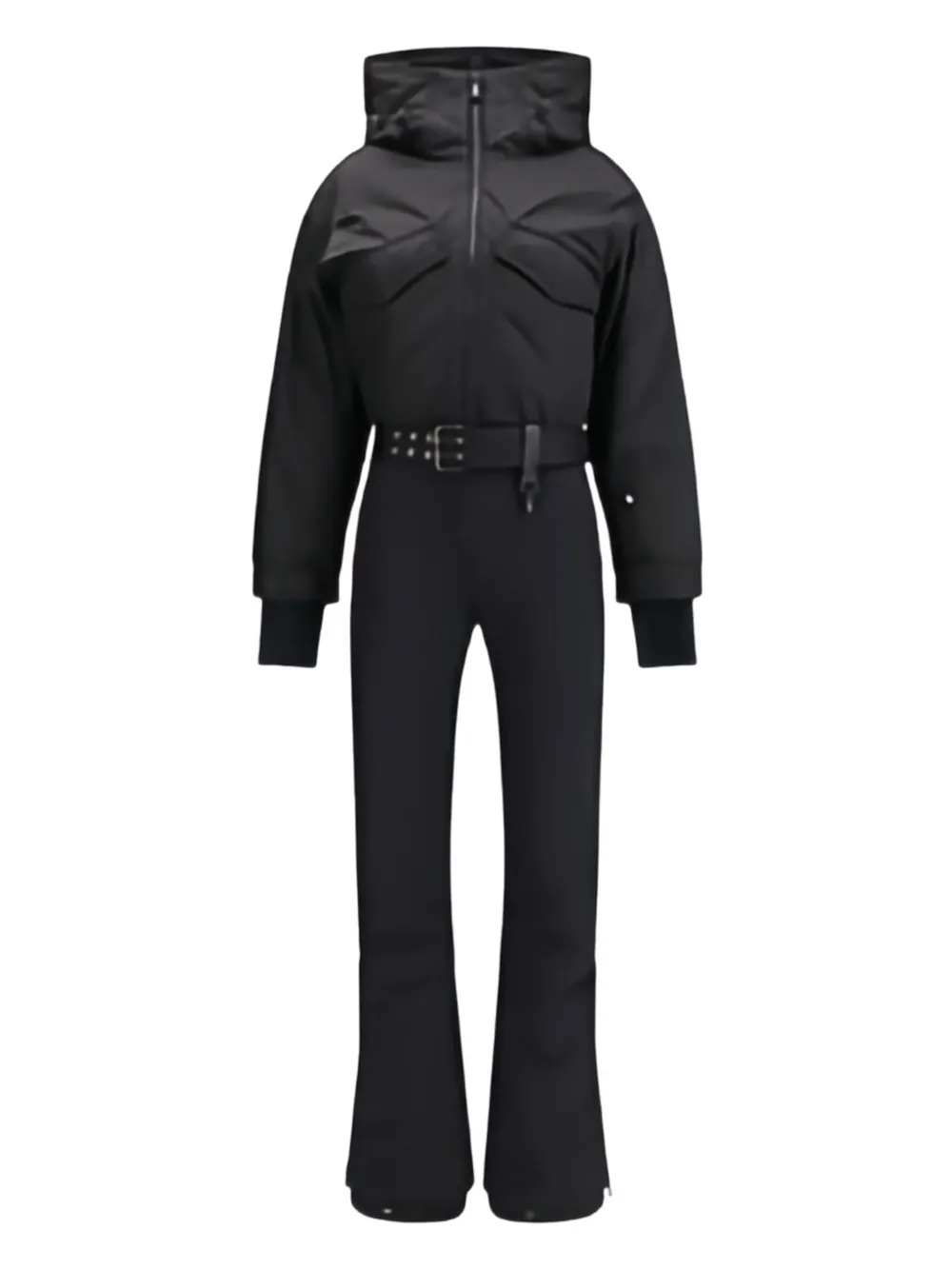 Moncler Grenoble hooded belted ski suit - Nero