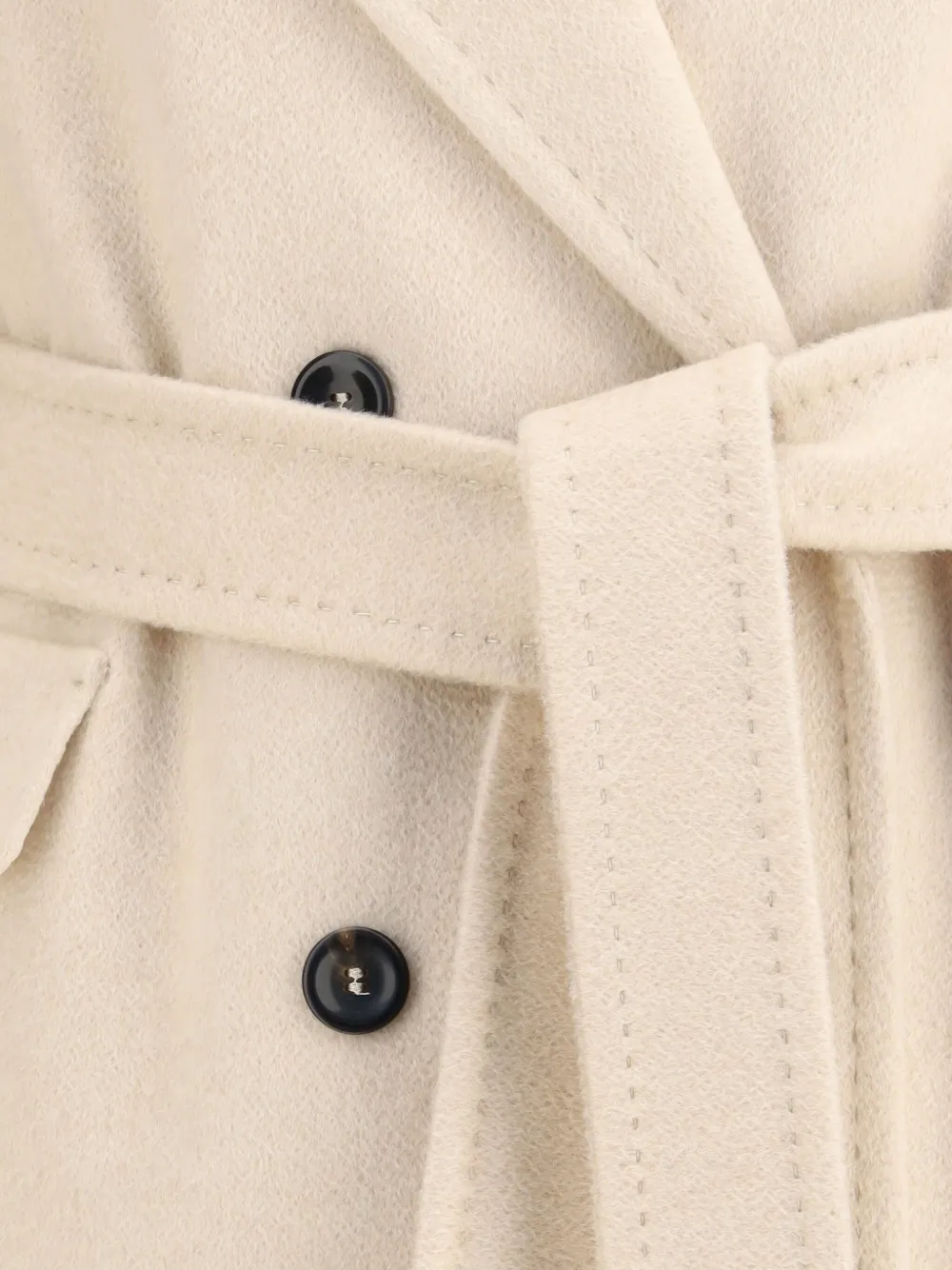 Max Mara Panteon Button-fastening Coat In Neutral